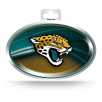 Rico Industries NFL Jacksonville Jaguars Metallic Team Logo Sticker