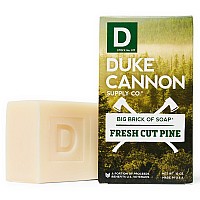 Duke Cannon Supply Co Great American Frontier Mens Big Brick Of Soap Fresh Cut Pine 10 Oz Superior Grade Soap Bar With Un