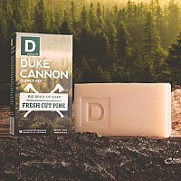 Duke Cannon Supply Co Great American Frontier Mens Big Brick Of Soap Fresh Cut Pine 10 Oz Superior Grade Soap Bar With Un