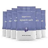 Amazon Basics Epsom Salt Soaking Aid Lavender Scented 3 Pound 6Pack Previously Solimo