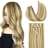 Goo Goo Clip In Hair Extensions Real Human Hair Remy Human Hair Extensions Clip Ins For Women Natural Human Hair 18Inch 120G