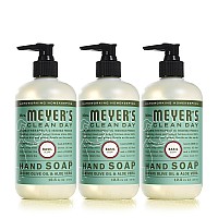 Mrs Meyers Clean Day Hand Soap Made With Essential Oils Biodegradable Formula Basil 125 Fl Oz Pack Of 3