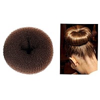 Clothobeauty Extra Large Hair Bun Maker Ring Women Chignon Doughnut Shaper For Thick And Long Hair 5153 In Xbrown