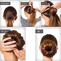 Clothobeauty Extra Large Hair Bun Maker Ring Women Chignon Doughnut Shaper For Thick And Long Hair 5153 In Xbrown