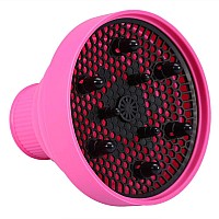 Hair Blower Diffuser Foldable Folding Hairdryer Cover Styling Hairdressing Tool 5Colors By Filfeel (Pink)