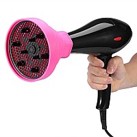 Hair Blower Diffuser Foldable Folding Hairdryer Cover Styling Hairdressing Tool 5Colors By Filfeel (Pink)