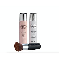 MagicMinerals AirBrush Foundation by Jerome Alexander - 3pc Spray Makeup Set with Anti-aging Ingredients for Smooth Radiant Skin (3 Piece Set, Dark)