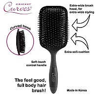 Cricket Paddle Hair Brush for All Hair Types - Black