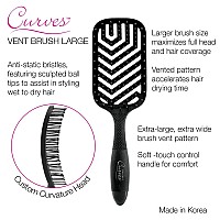 Cricket Large Wide Vent Hair Brush - Anti-Static, Black