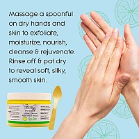 The Keys Sea Salt Scrub Exfoliating Body Scrub With Wooden Spoon Foot Scrub And Hand Scrub For Men Women Made With Pure Fl