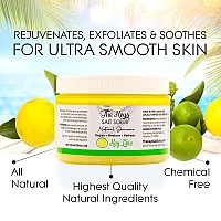 The Keys Sea Salt Scrub Exfoliating Body Scrub With Wooden Spoon Foot Scrub And Hand Scrub For Men Women Made With Pure Fl