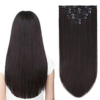 Brown Extensions,Clip On Hair Extensions Dark Brown 22