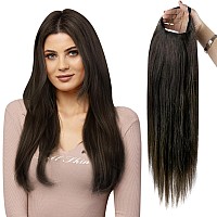 Full Shine Natural U Part Wig Human Hair Color1 Off Black One Piece U Part Wig Hair Extensions For Women 14Inch Human Hair Half