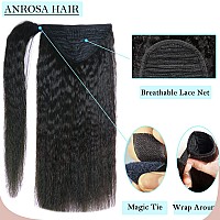 Anrosa Kinky Curly Ponytail 4C Afro Ponytail For Natural Hair Curly Ponytail Piece Kinkys Curly Drawstring Kinky Coily Ponytail