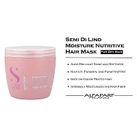 Alfaparf Milano Semi Di Lino Moisture Nutritive Hair Mask - Deep Conditioning Hair Repair Mask For Hydration & Shine - Sulfate, Paraben & Paraffin Free - Professional Quality Hair Care (16.9 Oz)