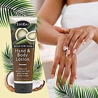 Shikai Coconut Hand Body Lotion 8Oz Pack Of 2 Daily Moisturizing Skincare For Dry And Cracked Hands With Aloe Vera Vi