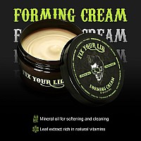 Fix Your Lid Forming Cream for Hair Styling - Men`s Cream with Medium Hold and Shine - Match all Mens Hair Types & Styles - Easy To Wash Out - 1.7 Oz