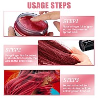 Red Hair Wax Color Sovoncare Temporary Dye Wax Natural Hairstyle Cream Hair Pomades For Women Men Party Cosplay Halloween Dat