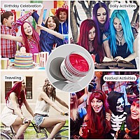 Red Hair Wax Color Sovoncare Temporary Dye Wax Natural Hairstyle Cream Hair Pomades For Women Men Party Cosplay Halloween Dat