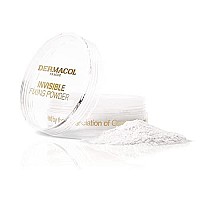 Dermacol - Invisible Fixing Face Powder, Touch-proof Translucent Setting Powder for Oily Skin & Other Skin Types, Loose Powder Makeup, Frangrance-Free Matte Powder with Powder Puff, White, 13.5 g