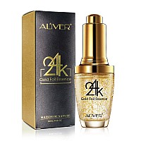 24K Gold Face Essence, Anti Aging & Wrinkle Moisturizing Firming Face Serum, Treatment for Skin Care with Hyaluronic Acid Serum