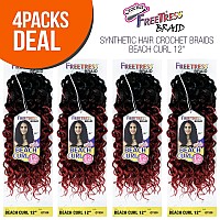 Multi Pack Deals Freetress Synthetic Hair Crochet Braids Beach Curl 12 4Pack 99J