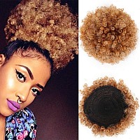 Leosa High Puff Afro Ponytail Drawstring Short Afro Kinky Curly Pony Tail Clip In On Synthetic Curly Hair Bun Made Of Kanekalon