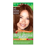 Clairol Balsam Permanent Hair Dye 43 Medium Golden Brown Hair Color Pack Of 1