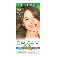 Clairol Balsam Permanent Hair Dye 610 Medium Ash Brown Hair Color Pack Of 1