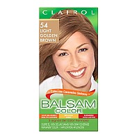 Clairol Balsam Permanent Hair Dye 54 Light Golden Brown Hair Color Pack Of 1