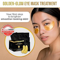 Dermora Golden Glow Under Eye Patches (15 Pairs Eye Gels) - Rejuvenating Treatment For Dark Circles, Puffy Eyes, Refreshing, Revitalizing, Travel, Wrinkles