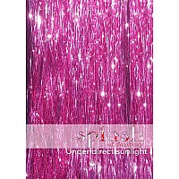 40 Hair Tinsel 100 Strands Shiny Charm Pink