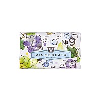 Via Mercato Italian Soap Bar 200 G No 9 Grape Black Currant Musk