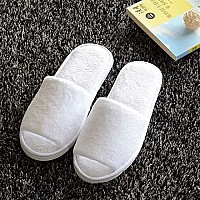 KHc-KHF Spa Slipper- 5 Pairs of Velvet Open Toe Slippers with Travel Bags- One Size Fit Most Men and Women for Spa