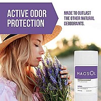 MAgSOL Aluminum Free Deodorant for Women and Men - Natural Deodorant with 4 Total Ingredients, No Baking Soda (Lavender)