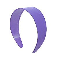 Motique Accessories 2 Inch Hard Plastic Headband With Teeth Women And Girls Wide Hair Band Light Purple