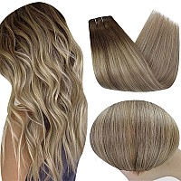 Full Shine Weft Hair Extensions Human Hair 16 Inch Sew In Hair Extensions Real Human Hair Balayage Hair Extensions Real Human Ha