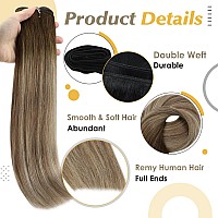 Full Shine Weft Hair Extensions Human Hair 16 Inch Sew In Hair Extensions Real Human Hair Balayage Hair Extensions Real Human Ha