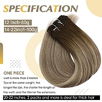 Full Shine Weft Hair Extensions Human Hair 16 Inch Sew In Hair Extensions Real Human Hair Balayage Hair Extensions Real Human Ha