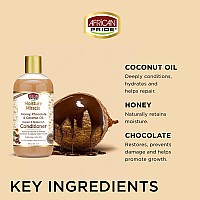 African Pride Moisture Miracle Honey Chocolate Coconut Oil Conditioner Helps Repair Replenish Moisture To Natural Coils