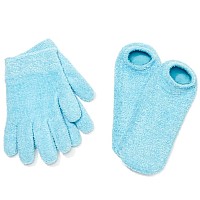 Natracure Moisturizing Gel Booties And Gloves Set For Dry Skin Dry Hands Feet Cracked Heels Cuticles Rough Skin Dead Sk