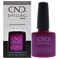 CND Shellac Gel Nail Polish, Magenta Mischief, 0.25