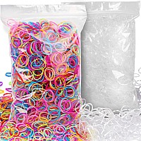 Ygdz 4000Pcs Elastic Hair Bands Clear Hair Elastics Small Mini Girls Rubber Bands Baby Kids Toddlers Hair Ties2000Pcs Clear