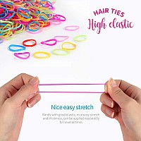 Ygdz 4000Pcs Elastic Hair Bands Clear Hair Elastics Small Mini Girls Rubber Bands Baby Kids Toddlers Hair Ties2000Pcs Clear