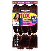 Vivica A Fox Jumbo 10X Braid Synthetic Braiding Hair In Dark Brown