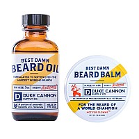 Duke Cannon Supply Co Beard Bundle Best Beard Oil 3Oz Beard Balm 16Oz Made With Natural And Organic Ingredients