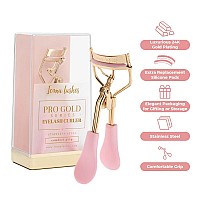 Icona Lashes Eyelash Curler 24K Goldplated Stainless Steel Precision Eye Lash Curler For Lush Luxurious Lashes Silicone Ey