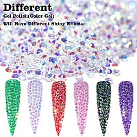 Nail Rhinestones 5000Pcs Ultra Mini 24Mm Glass Tiny Pixie Crystal Iridescent Ab Shine Diamonds For Diy Crafts Nail Art