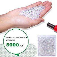 Nail Rhinestones 5000Pcs Ultra Mini 24Mm Glass Tiny Pixie Crystal Iridescent Ab Shine Diamonds For Diy Crafts Nail Art