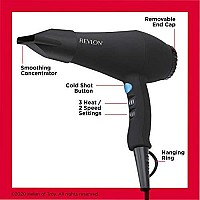 Revlon 1875W Smooth Brilliance AC Motor Hair Dryer | For Shiny, Smooth Hair